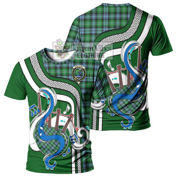 Arbuthnot Ancient Tartan T-Shirt with Epic Bagpipe Style