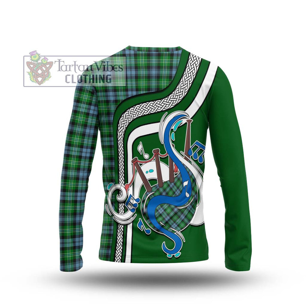 Tartan Vibes Clothing Arbuthnot Ancient Tartan Long Sleeve T-Shirt with Epic Bagpipe Style