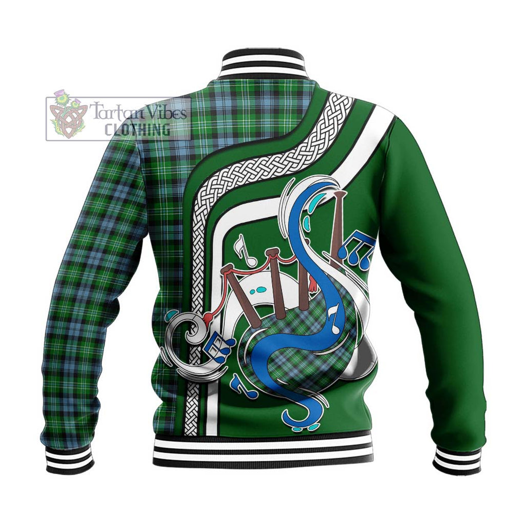 Tartan Vibes Clothing Arbuthnot Ancient Tartan Baseball Jacket with Epic Bagpipe Style