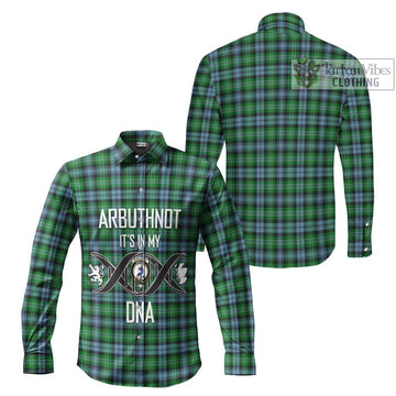 Arbuthnot Ancient Tartan Long Sleeve Button Shirt with Family Crest DNA In Me Style