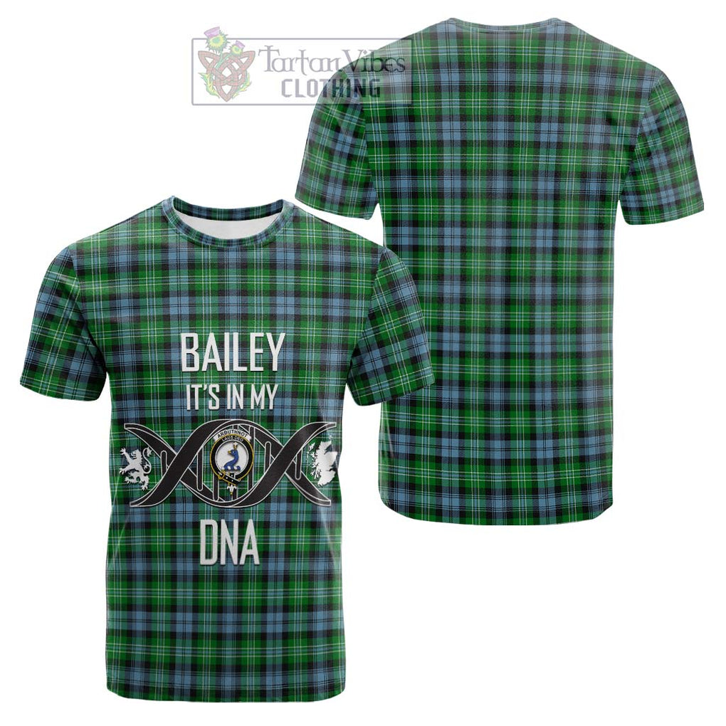 Tartan Vibes Clothing Arbuthnot Ancient Tartan Cotton T-shirt with Family Crest DNA In Me Style