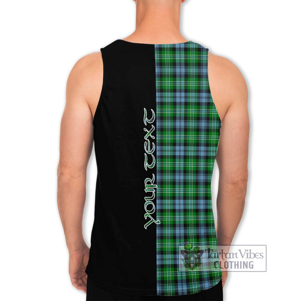 Arbuthnot Ancient Tartan Men's Tank Top with Family Crest and Half Of Me Style - Tartanvibesclothing Shop