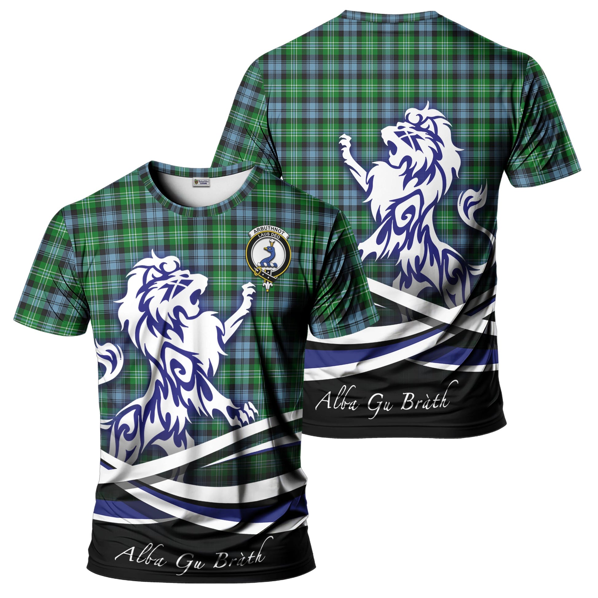 arbuthnot-ancient-tartan-t-shirt-with-alba-gu-brath-regal-lion-emblem