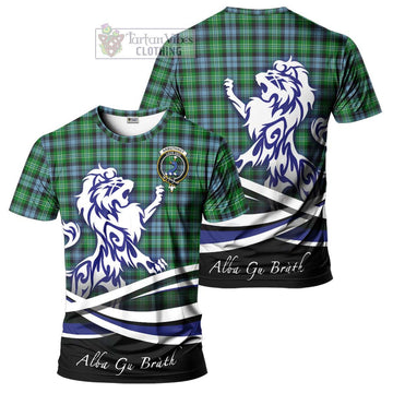 Arbuthnot Ancient Tartan Cotton T-shirt with Alba Gu Brath Regal Lion Emblem