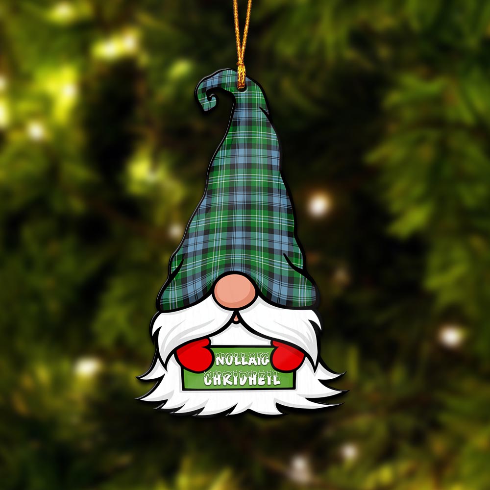 Arbuthnot Ancient Gnome Christmas Ornament with His Tartan Christmas Hat - Tartan Vibes Clothing