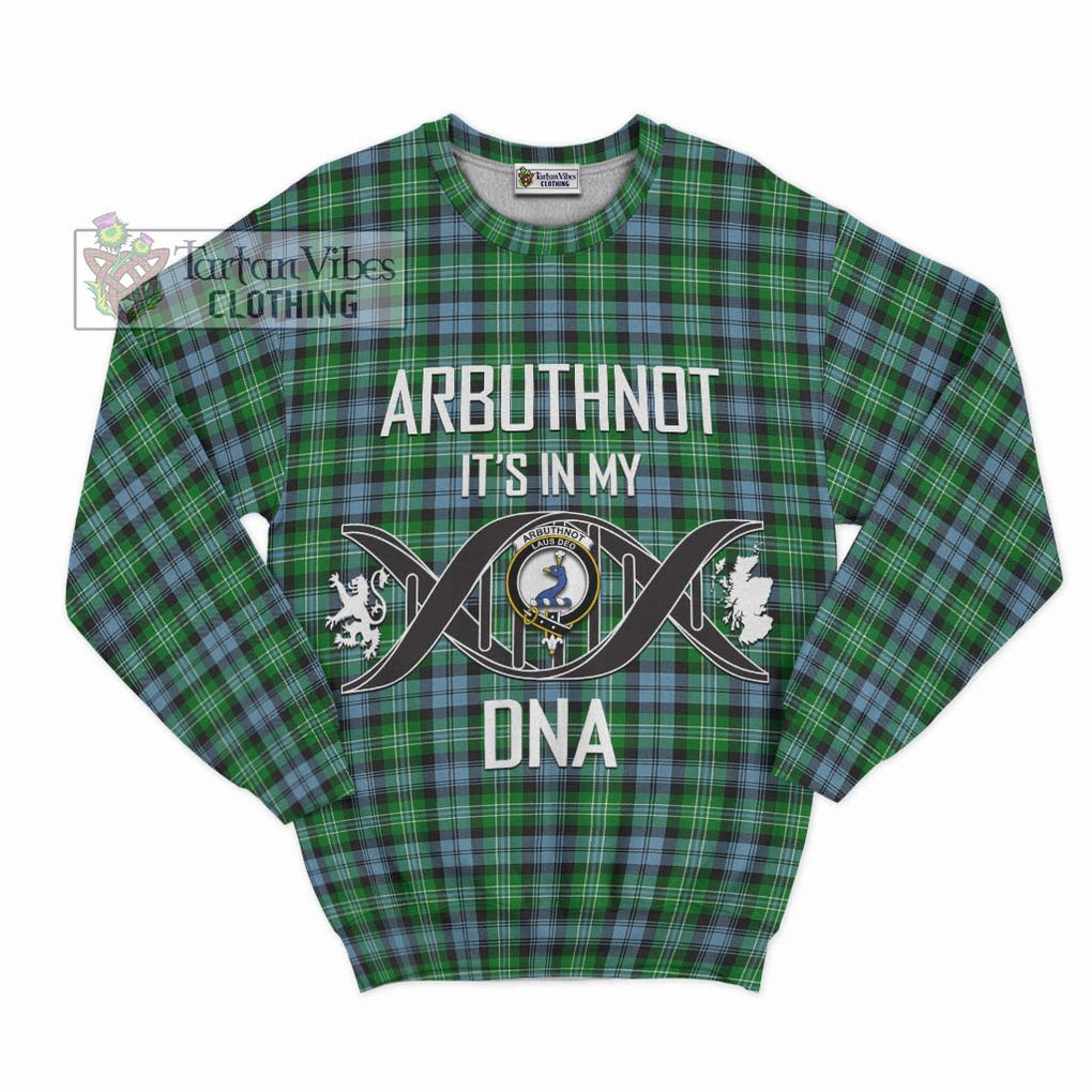 Arbuthnot Ancient Tartan Sweatshirt with Family Crest DNA In Me Style - Tartanvibesclothing Shop