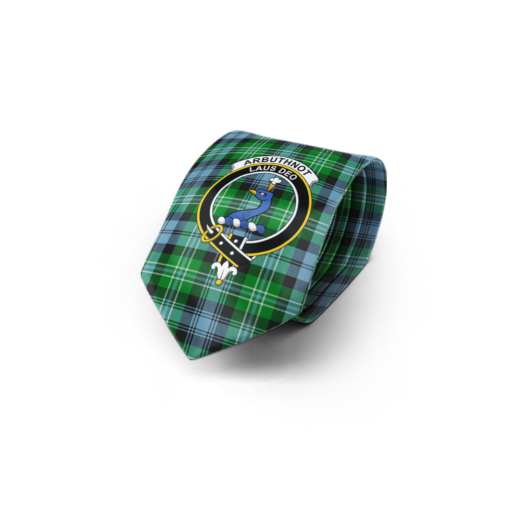 Arbuthnot Ancient Tartan Classic Necktie with Family Crest - Tartan Vibes Clothing