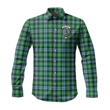 Arbuthnot Ancient Tartan Long Sleeve Button Up Shirt with Family Crest