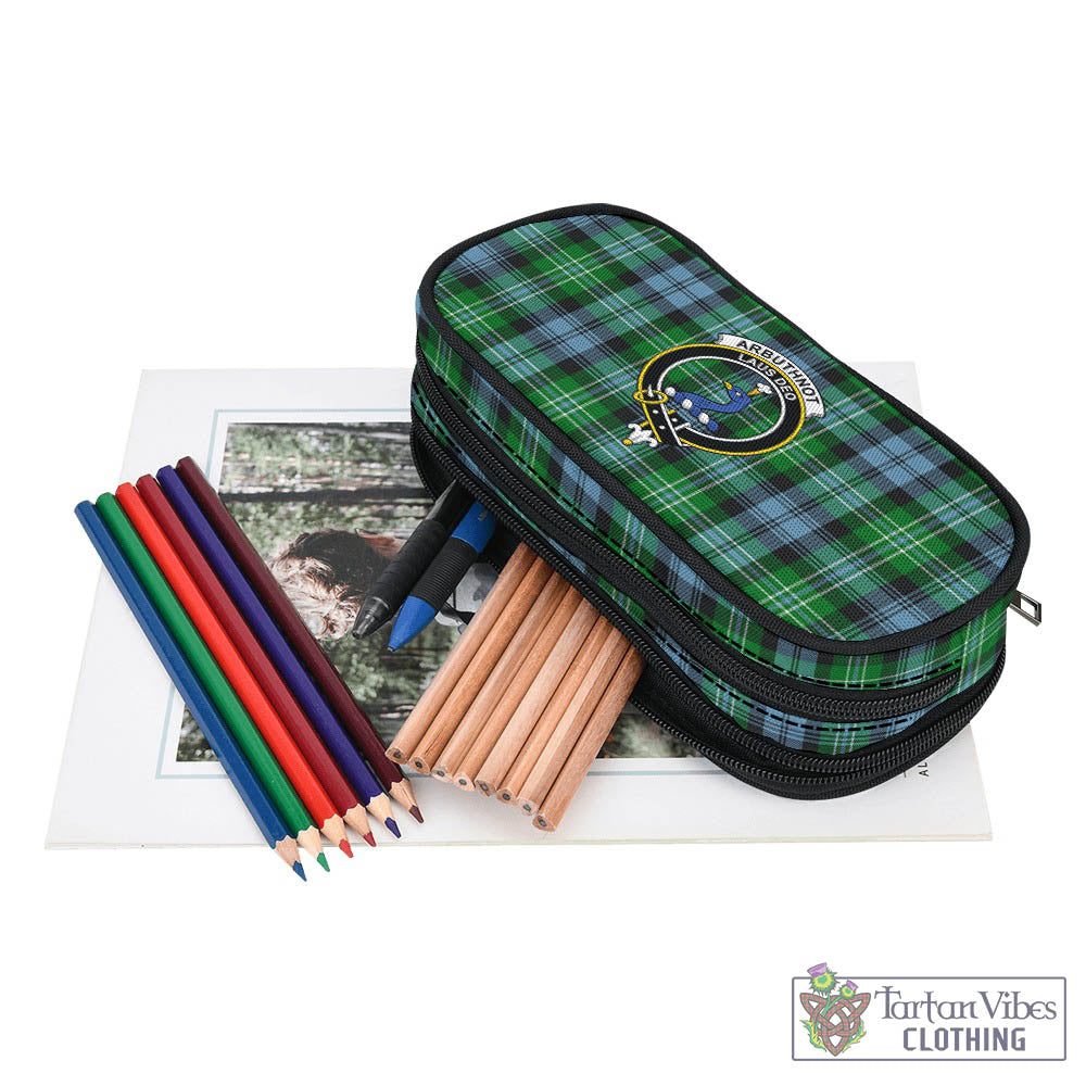 Tartan Vibes Clothing Arbuthnot Ancient Tartan Pen and Pencil Case with Family Crest