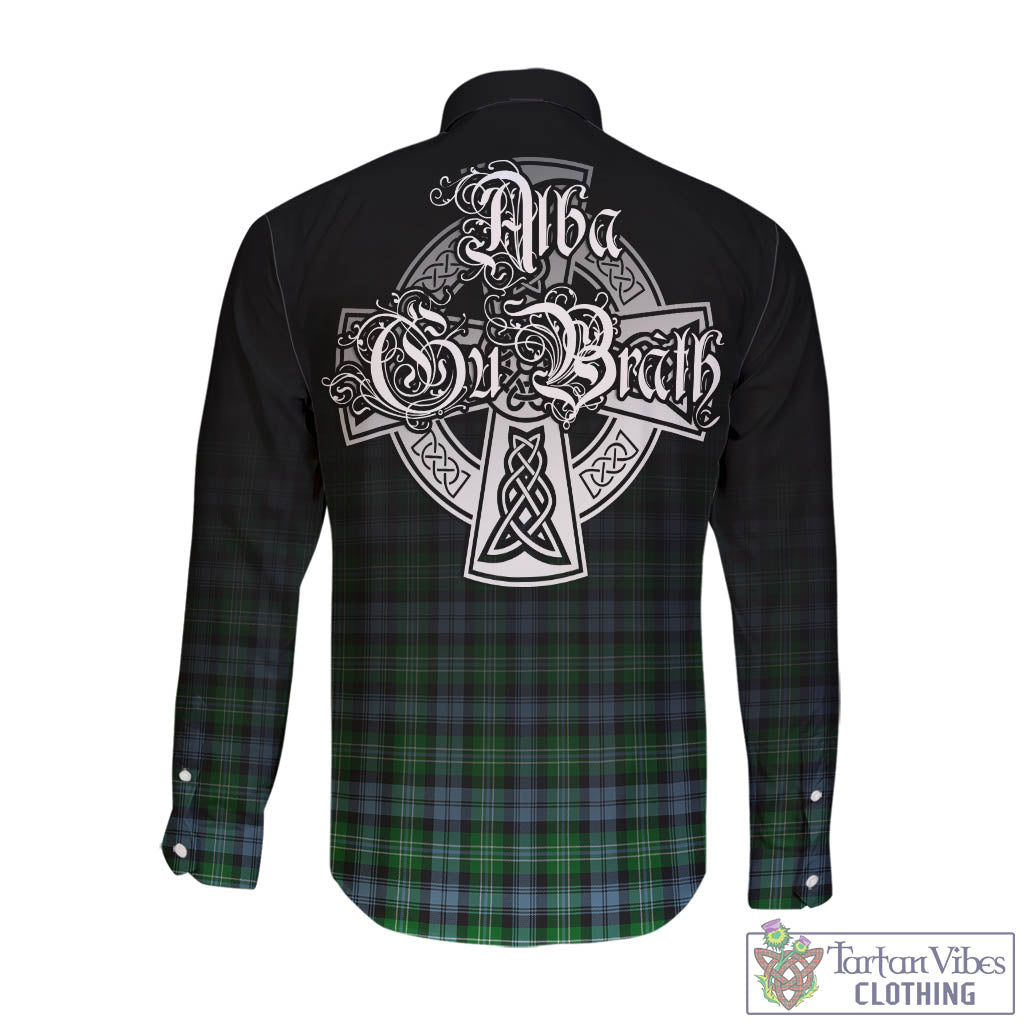 Tartan Vibes Clothing Arbuthnot Ancient Tartan Long Sleeve Button Up Featuring Alba Gu Brath Family Crest Celtic Inspired