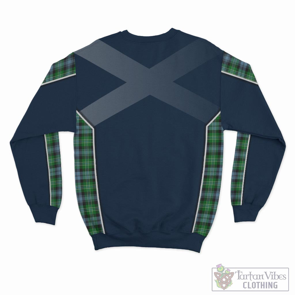 Tartan Vibes Clothing Arbuthnot Ancient Tartan Sweatshirt with Family Crest and Scottish Thistle Vibes Sport Style