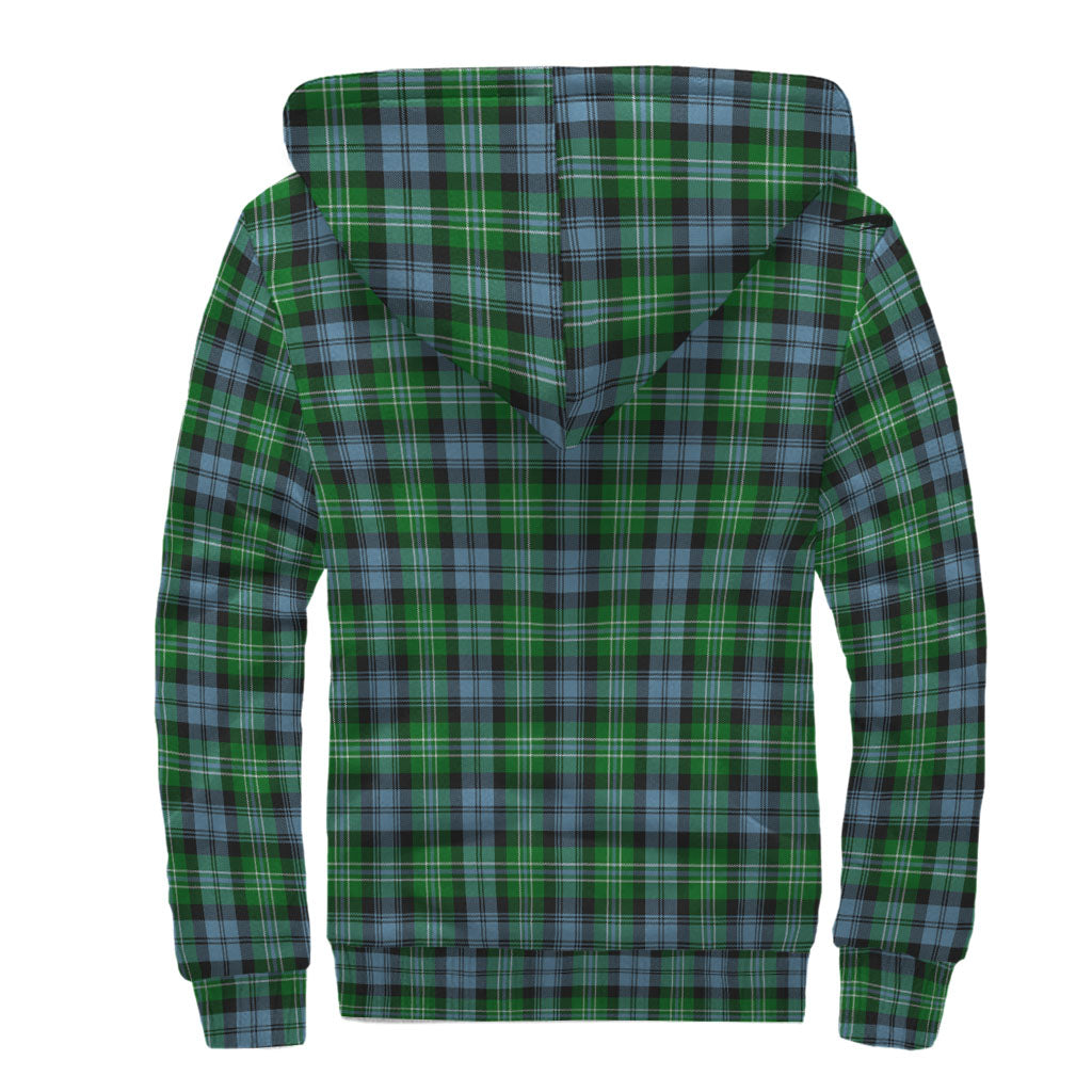 Arbuthnot Ancient Tartan Sherpa Hoodie with Family Crest - Tartanvibesclothing