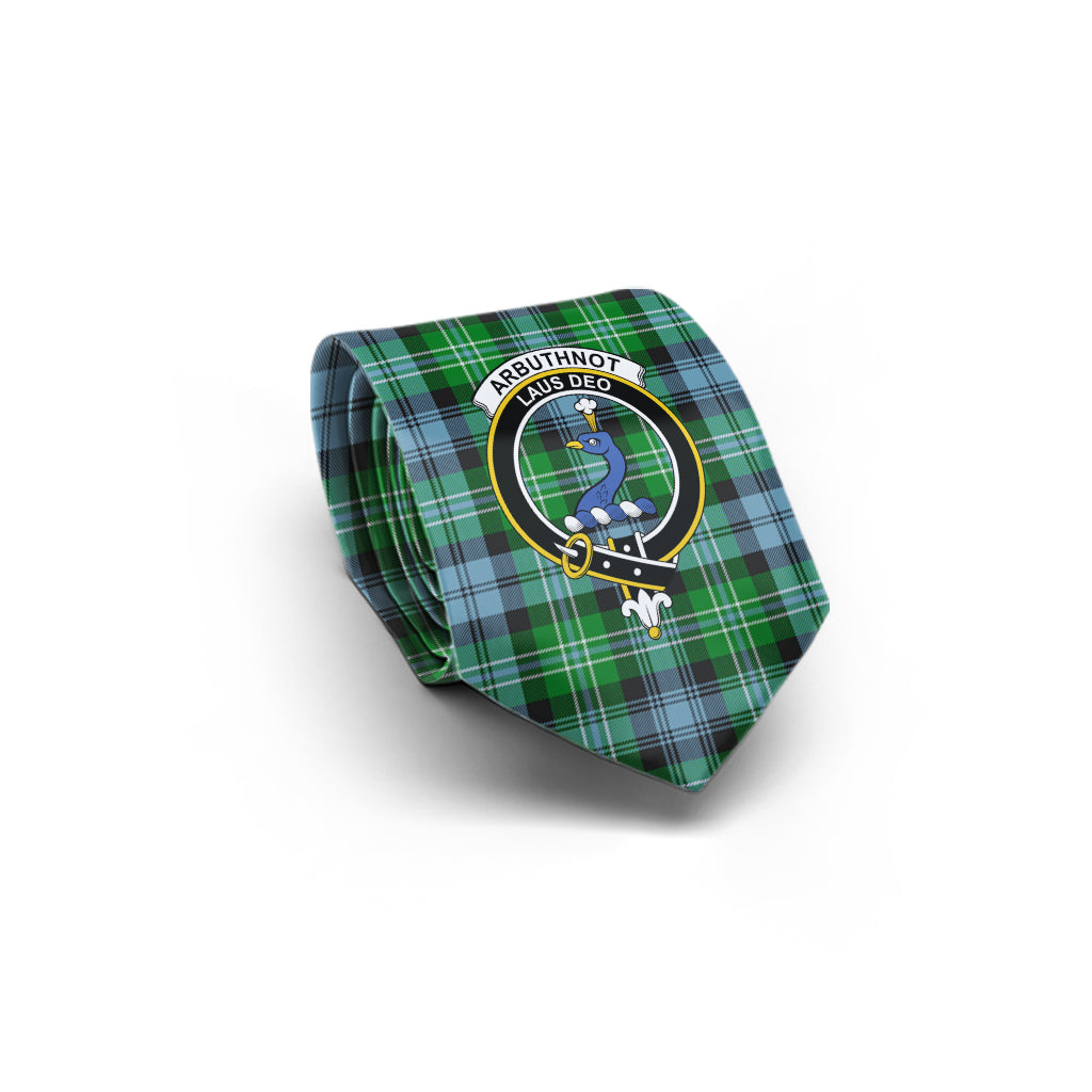 Arbuthnot Ancient Tartan Classic Necktie with Family Crest - Tartan Vibes Clothing