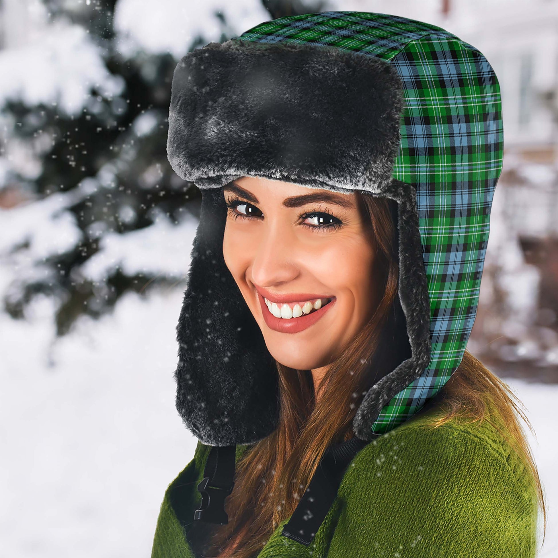 Arbuthnot Ancient Tartan Winter Trapper Hat - Tartanvibesclothing