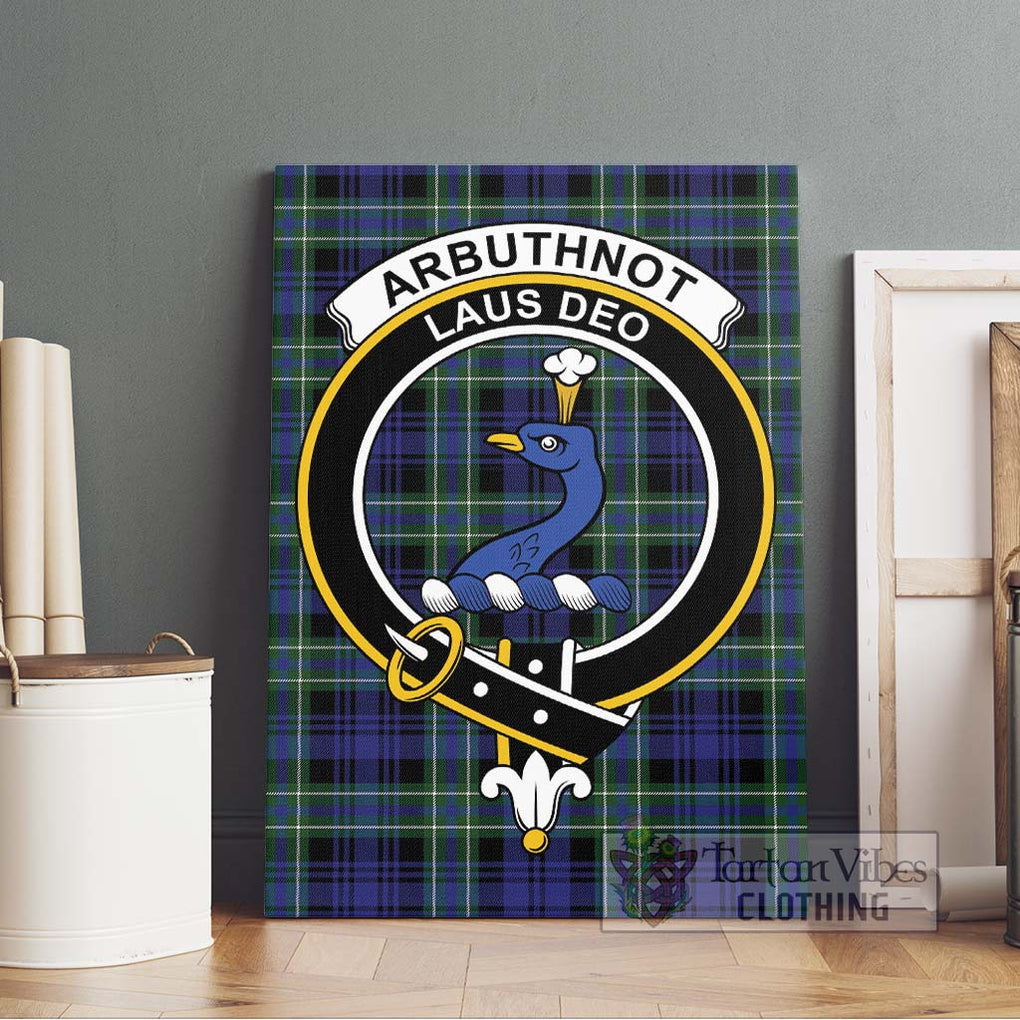 Arbuthnot Modern Tartan Canvas Print Wall Art with Family Crest Without Frame - Tartan Vibes Clothing