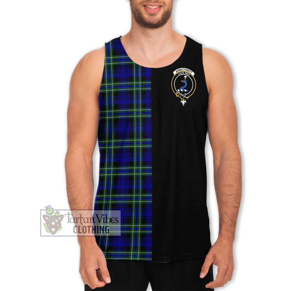 Arbuthnot Modern Tartan Men's Tank Top with Family Crest and Half Of Me Style Men - Tartanvibesclothing Shop