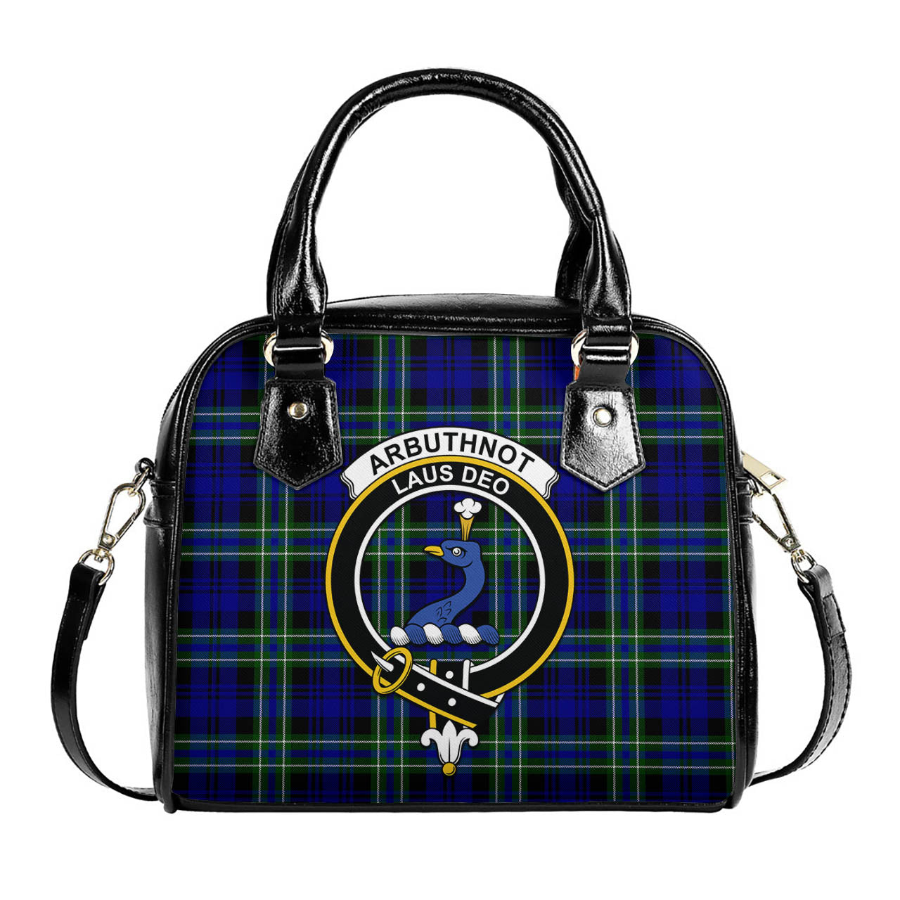 Arbuthnot Modern Tartan Shoulder Handbags with Family Crest One Size 6*25*22 cm - Tartanvibesclothing