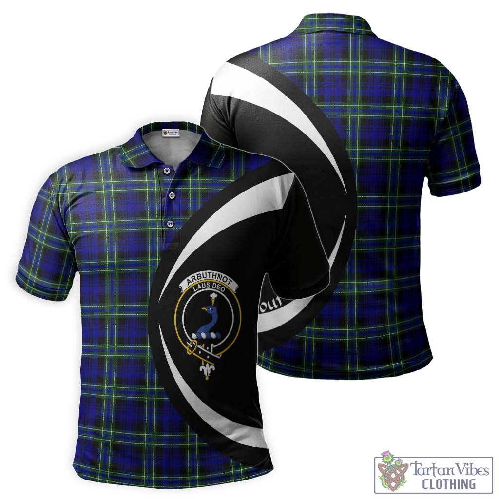 Arbuthnot Modern Tartan Men's Polo Shirt with Family Crest Circle Style Kid - Tartan Vibes Clothing