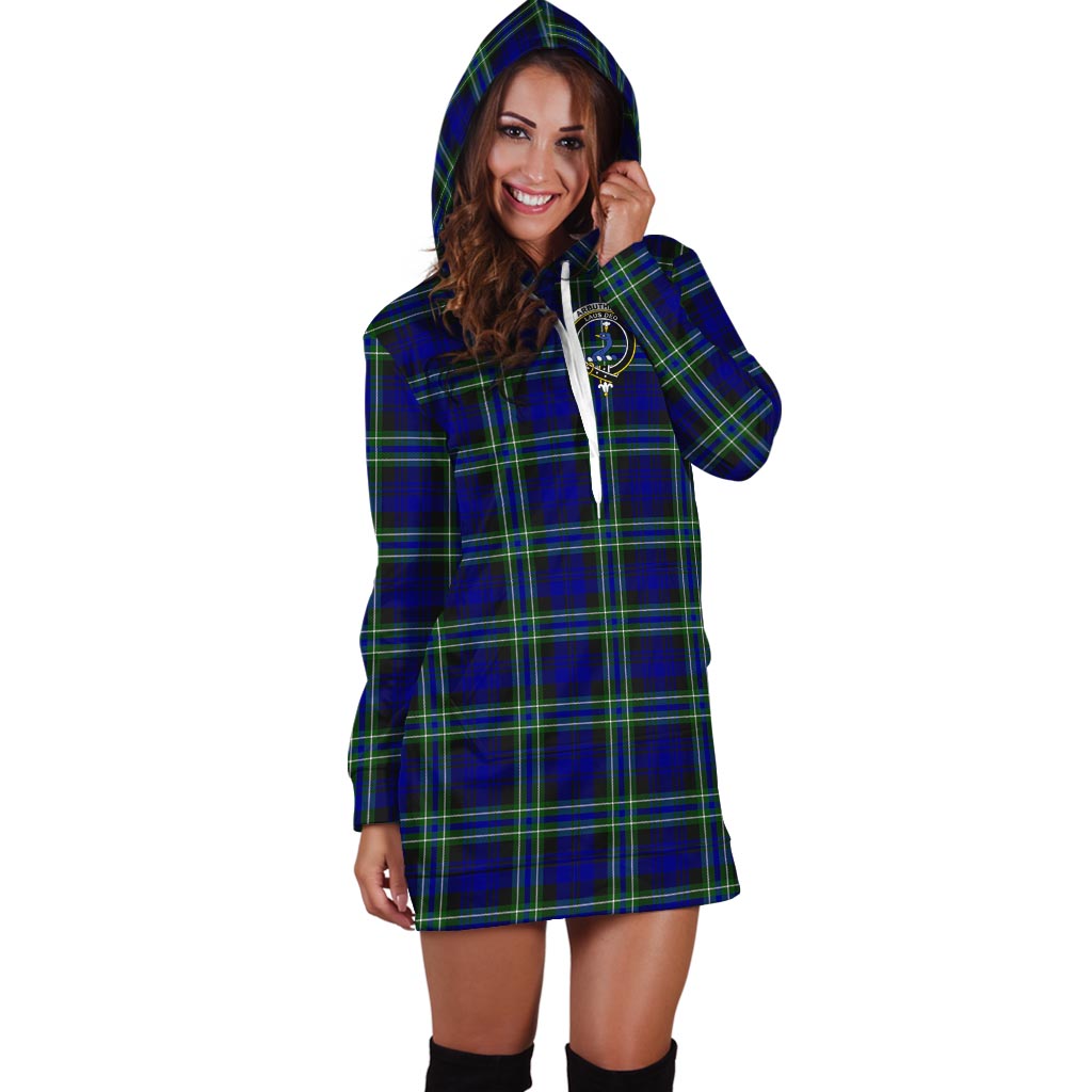 Arbuthnot Modern Tartan Hoodie Dress with Family Crest - Tartan Vibes Clothing