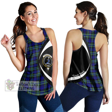 Arbuthnot Modern Tartan Women's Racerback Tanks with Family Crest Circle Style