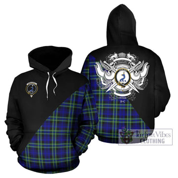 Arbuthnot Modern Tartan Hoodie with Family Crest and Military Logo Style