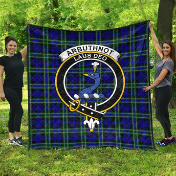 Arbuthnot Modern Tartan Quilt with Family Crest