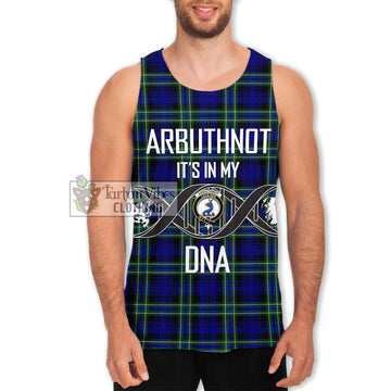 Arbuthnot Modern Tartan Men's Tank Top with Family Crest DNA In Me Style