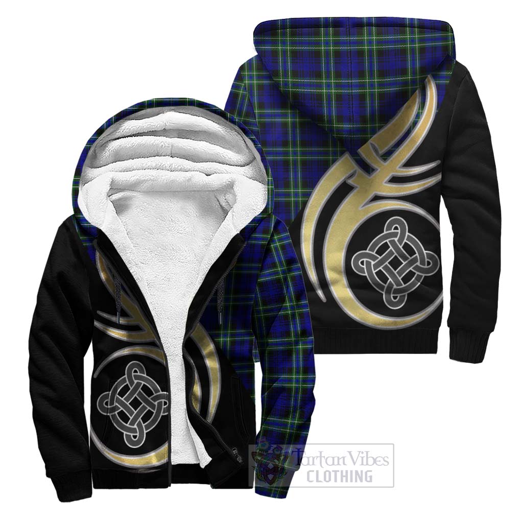 Arbuthnot Modern Tartan Sherpa Hoodie with Family Crest and Celtic Symbol Style Unisex S - Tartan Vibes Clothing