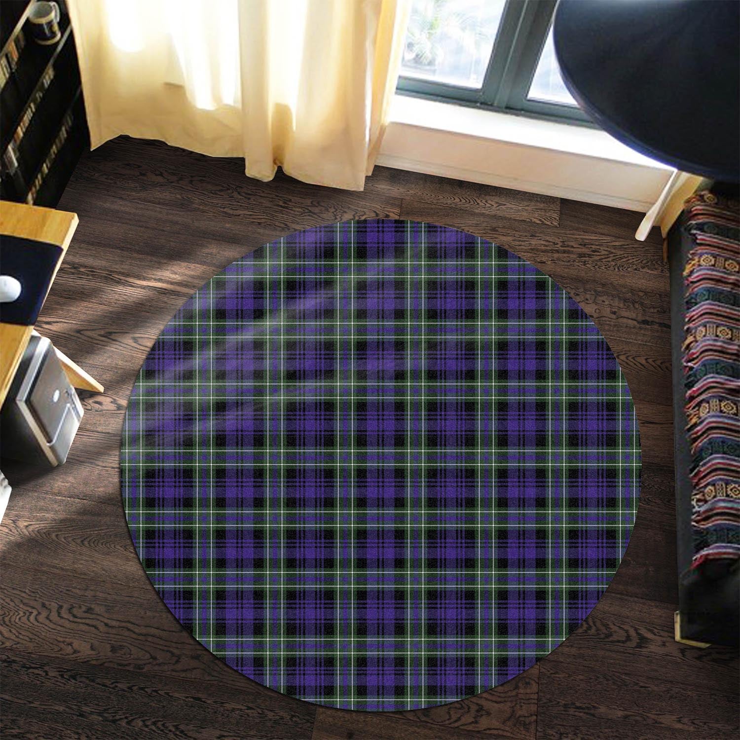 Arbuthnot Modern Tartan Round Rug - Tartanvibesclothing