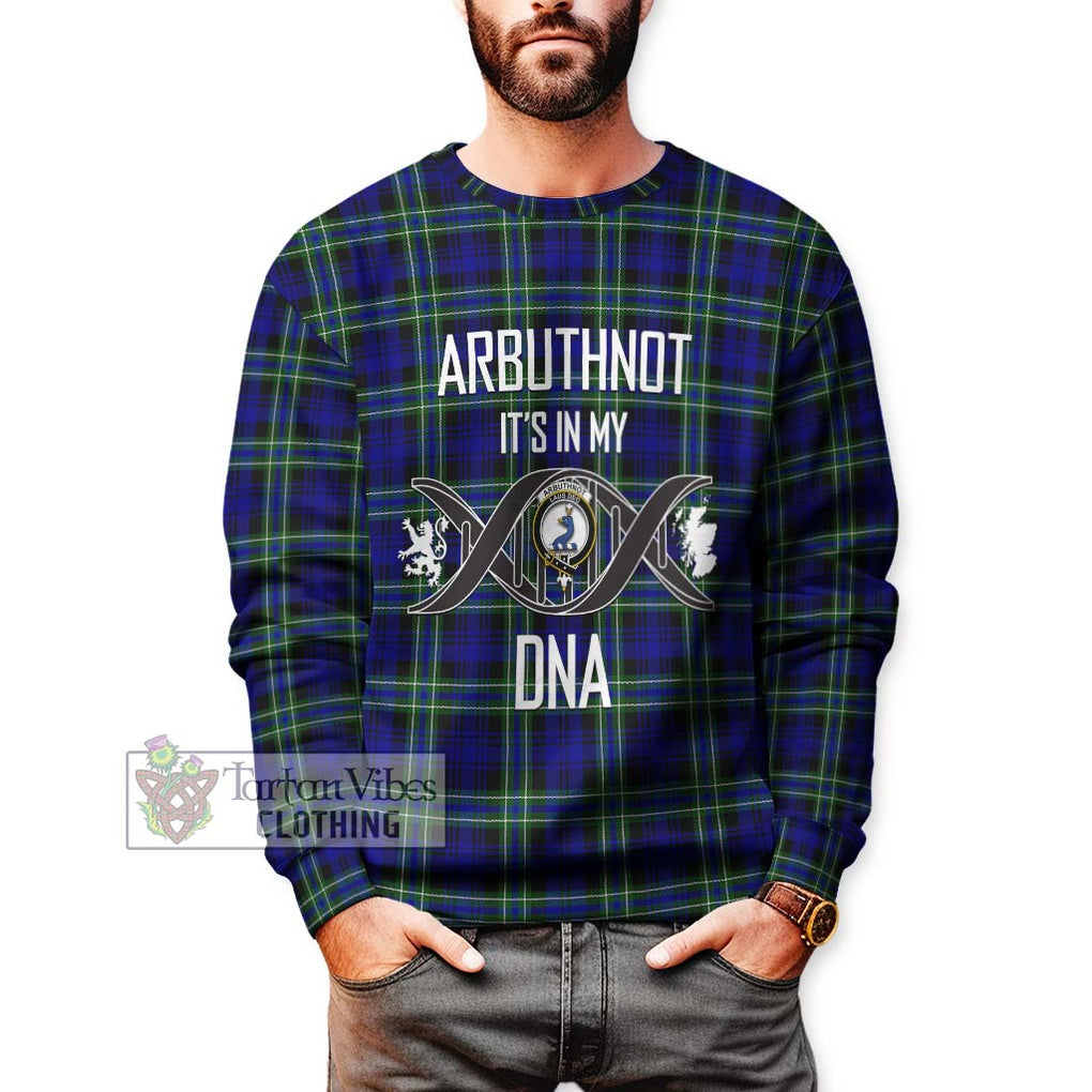 Arbuthnot Modern Tartan Sweatshirt with Family Crest DNA In Me Style Unisex - Tartanvibesclothing Shop