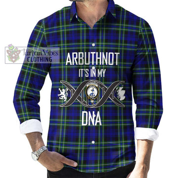 Arbuthnot Modern Tartan Long Sleeve Button Shirt with Family Crest DNA In Me Style