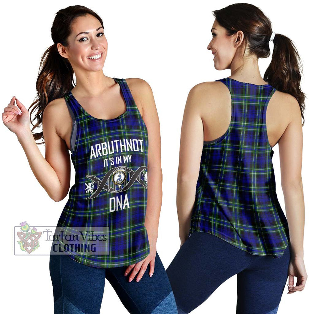 Arbuthnot Modern Tartan Women's Racerback Tanks with Family Crest DNA In Me Style 4XL - Tartanvibesclothing Shop