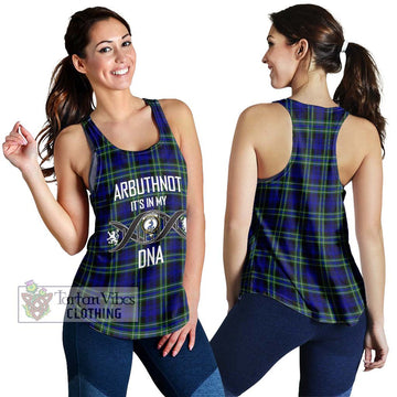 Arbuthnot Modern Tartan Women's Racerback Tanks with Family Crest DNA In Me Style