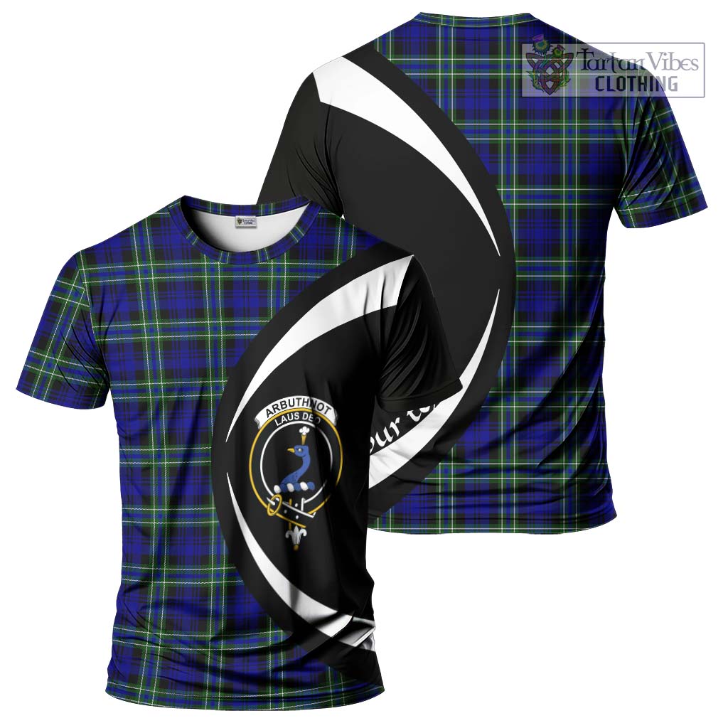 Tartan Vibes Clothing Arbuthnot Modern Tartan T-Shirt with Family Crest Circle Style