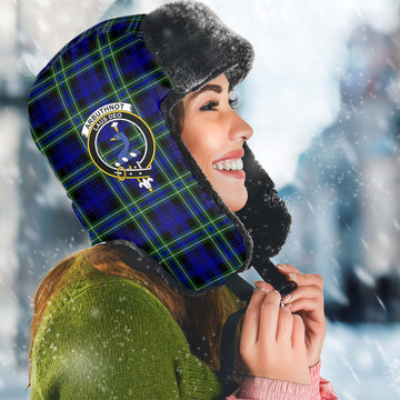 Arbuthnot Modern Tartan Winter Trapper Hat with Family Crest