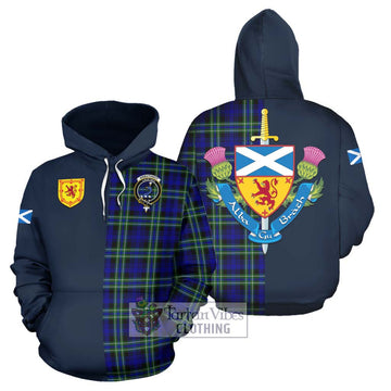 Arbuthnot Modern Tartan Hoodie Alba with Scottish Lion Royal Arm Half Style