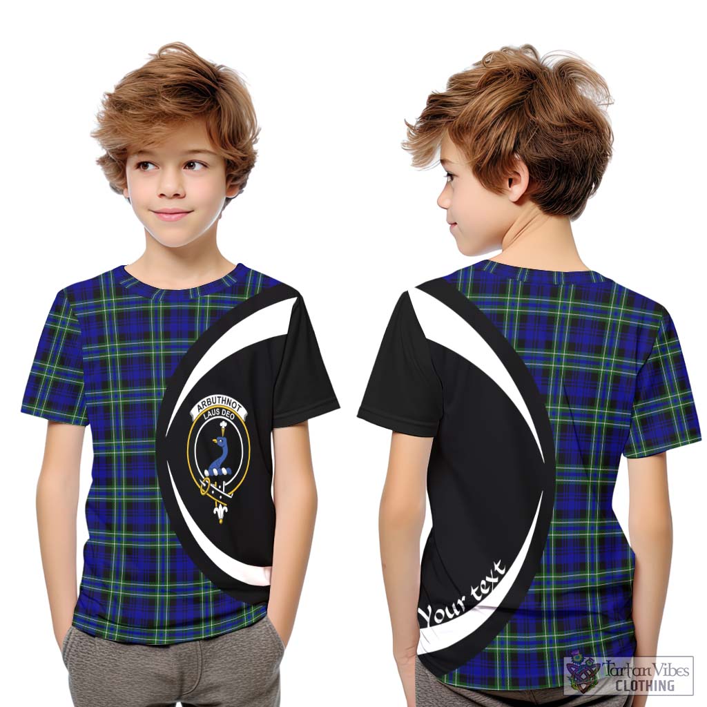 Arbuthnot Modern Tartan Kid T-Shirt with Family Crest Circle Style Youth XL Size14 - Tartan Vibes Clothing