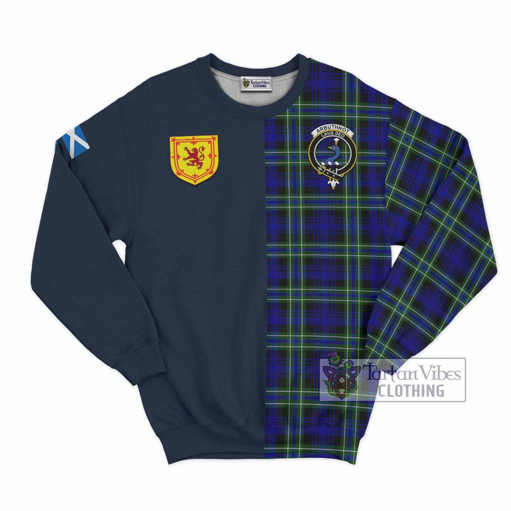 Tartan Vibes Clothing Arbuthnot Modern Tartan Sweatshirt with Scottish Lion Royal Arm Half Style