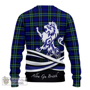 Arbuthnot Modern Tartan Ugly Sweater with Alba Gu Brath Regal Lion Emblem