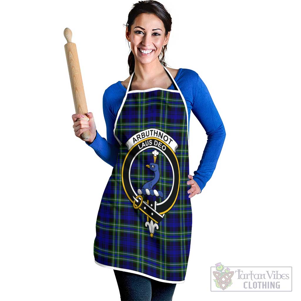 Arbuthnot Modern Tartan Apron with Family Crest White - Tartan Vibes Clothing