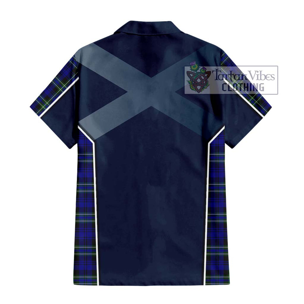 Arbuthnot Modern Tartan Short Sleeve Button Shirt with Family Crest and Lion Rampant Vibes Sport Style - Tartan Vibes Clothing