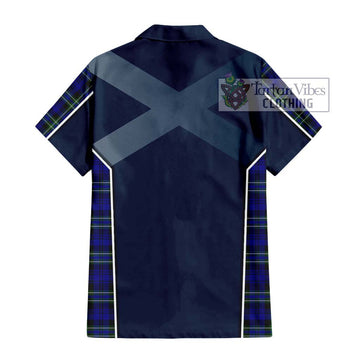 Arbuthnot Modern Tartan Short Sleeve Button Shirt with Family Crest and Lion Rampant Vibes Sport Style