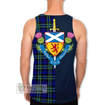 Arbuthnot Modern Tartan Men's Tank Top Alba with Scottish Lion Royal Arm Half Style