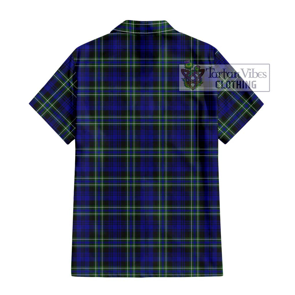 Arbuthnot Modern Tartan Short Sleeve Button Shirt with Family Crest DNA In Me Style - Tartanvibesclothing Shop