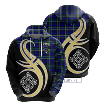 Arbuthnot Modern Tartan Hoodie with Family Crest and Celtic Symbol Style