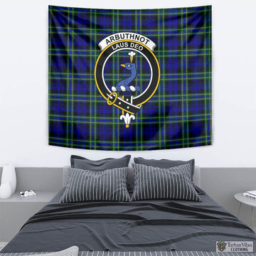 Arbuthnot Modern Tartan Tapestry Wall Hanging and Home Decor for Room with Family Crest