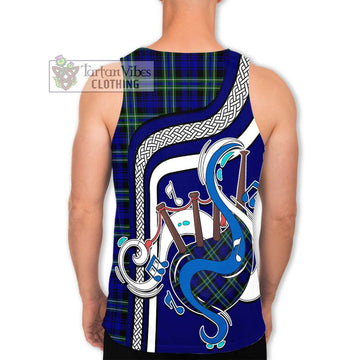 Arbuthnot Modern Tartan Men's Tank Top with Epic Bagpipe Style