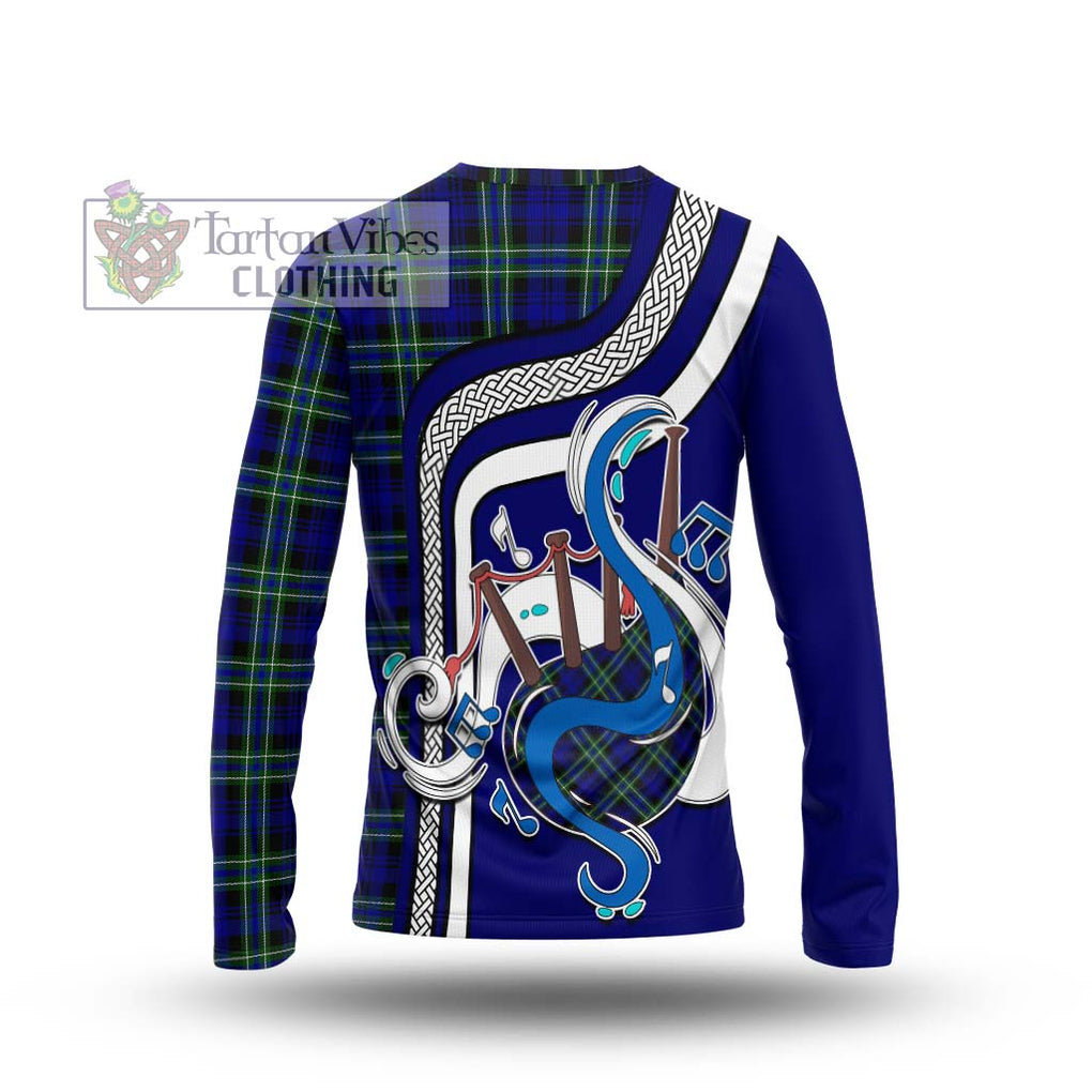 Tartan Vibes Clothing Arbuthnot Modern Tartan Long Sleeve T-Shirt with Epic Bagpipe Style