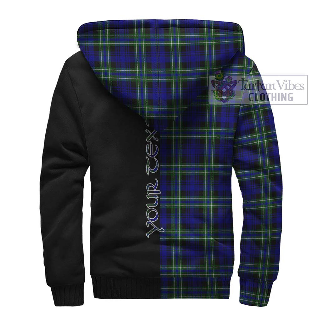 Arbuthnot Modern Tartan Sherpa Hoodie with Family Crest and Half Of Me Style - Tartanvibesclothing Shop