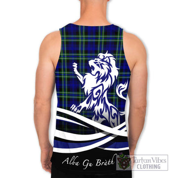 Arbuthnot Modern Tartan Men's Tank Top with Alba Gu Brath Regal Lion Emblem